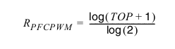 R_PFCPWM = \frac{log(TOP + 1)}{log(2)}